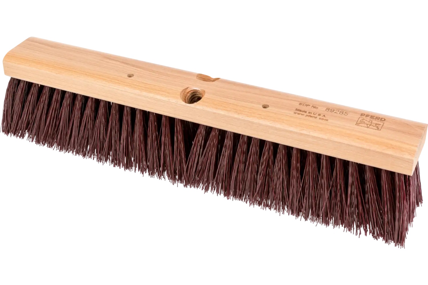 Picture of Pferd Broom Head - Coarse Sweep 18" Maroon Synthetic Fill 3" Trim 89285 79189285